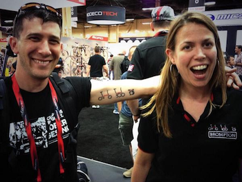 Bay Area Bikes owner sports Brompton tattoo