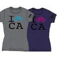   I Bike CA ladies tee