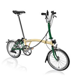 Brompton M type 6 speed - Ivory/Racing Green
