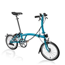 Brompton S type 6 speed - Lagoon Blue